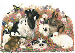 meadow bunnies, detail